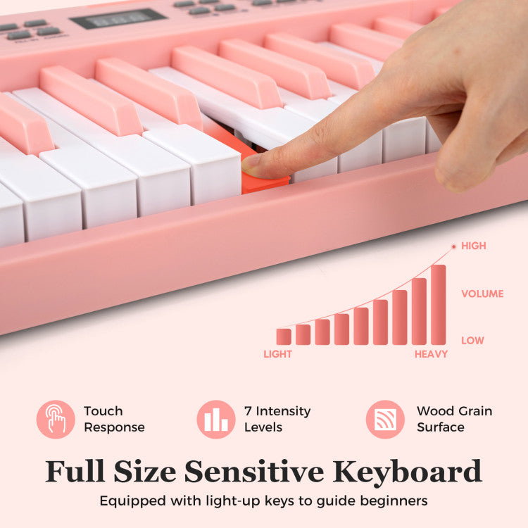 61-Key Foldable Piano Keyboard Full-size Electronic Keyboard with MIDI and Split Function