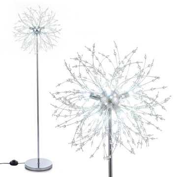 63-Inch Crystal Floor Lamp with Acrylic Crystals