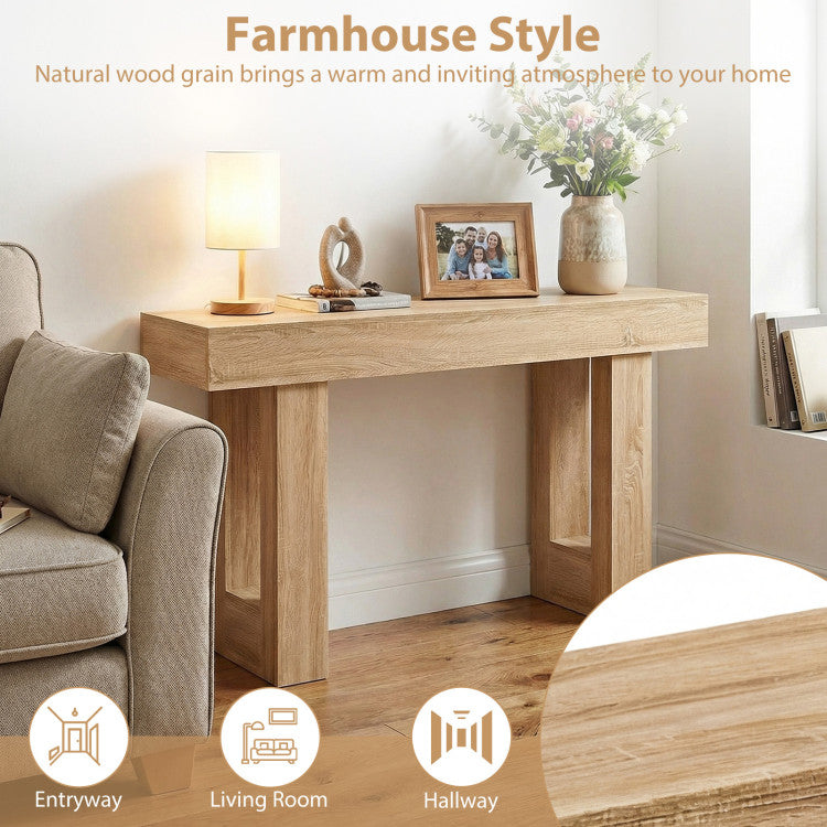 63 Inches Long Console Table Farmhouse Entryway Table with Storage
