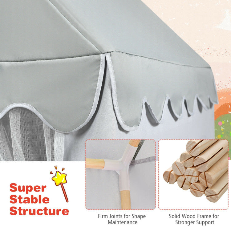 Kids Large Play Castle Fairy Tent with Mat