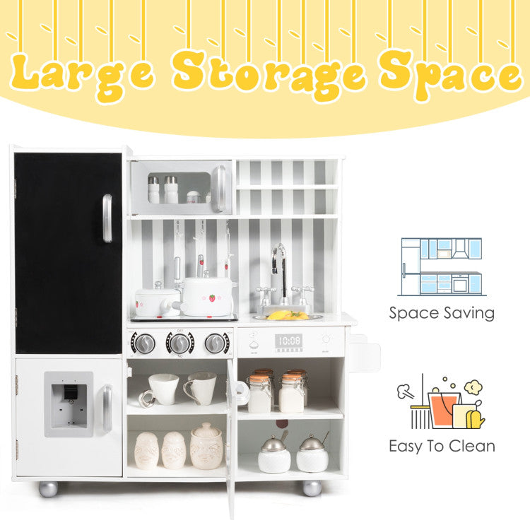 Wooden Pretend Play Kitchen Sets with Simulated Sound