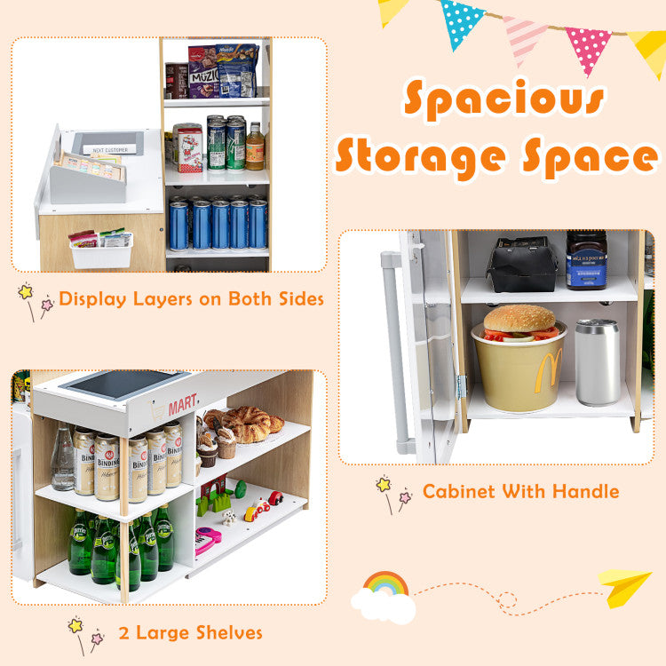 Grocery Store Playset Pretend Play Supermarket Shopping Set