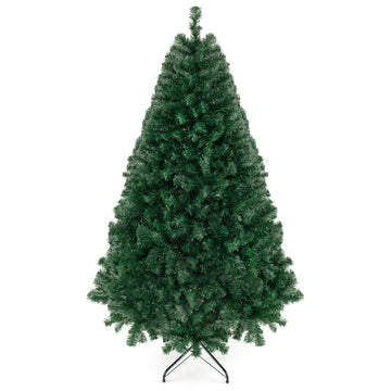 7/7.5/8 Feet Pre-lit Artificial Natural Christmas Tree with LED Lights