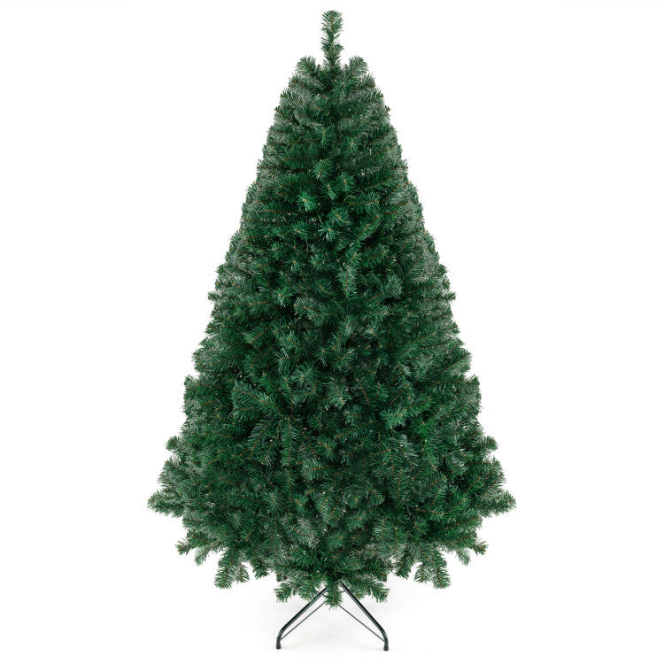 7/7.5/8 Feet Pre-lit Artificial Natural Christmas Tree with LED Lights