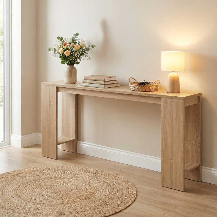 71 Inches Long Console Table with Storage for Hallway