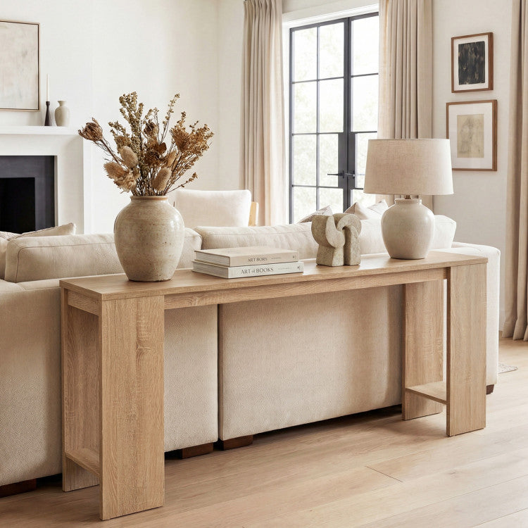 71 Inches Long Console Table with Storage for Hallway