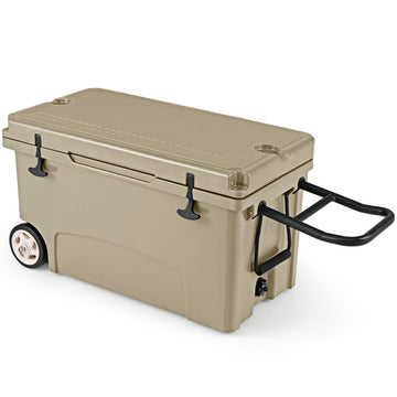 75 Quart Portable Hard Cooler with 6-Day Ice Retention and Wheels