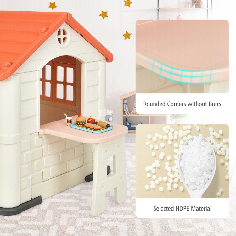 Kid’s Playhouse Pretend Toy House For Boys and Girls 7 Pieces Toy Set