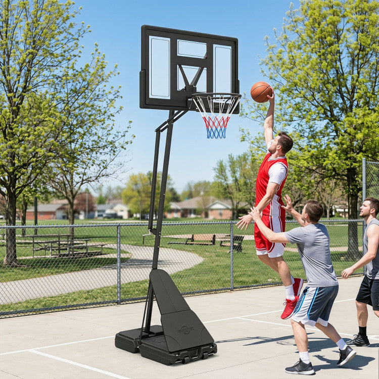 7.7-10 FT Tool-Free Height Adjustable Basketball Goal System