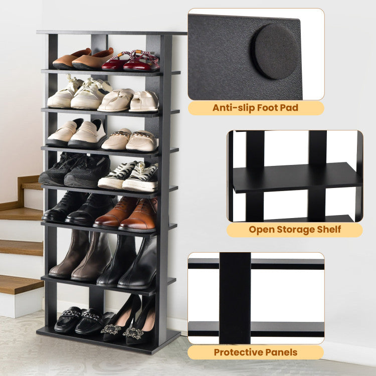 7 Tiers Patented Vertical Shoe Rack for Front Door