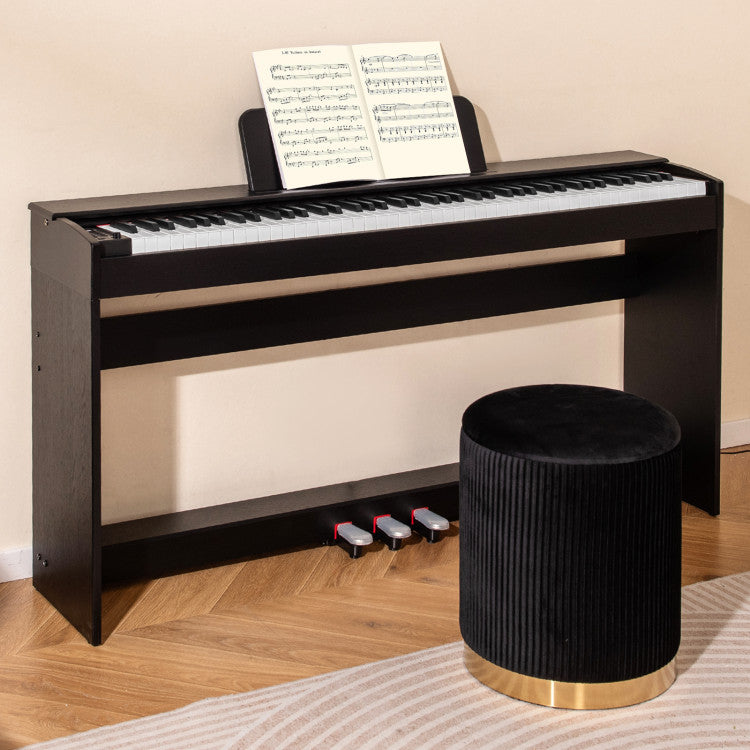 88-Key Hammer Action Weighted Keyboard with Furniture Stand