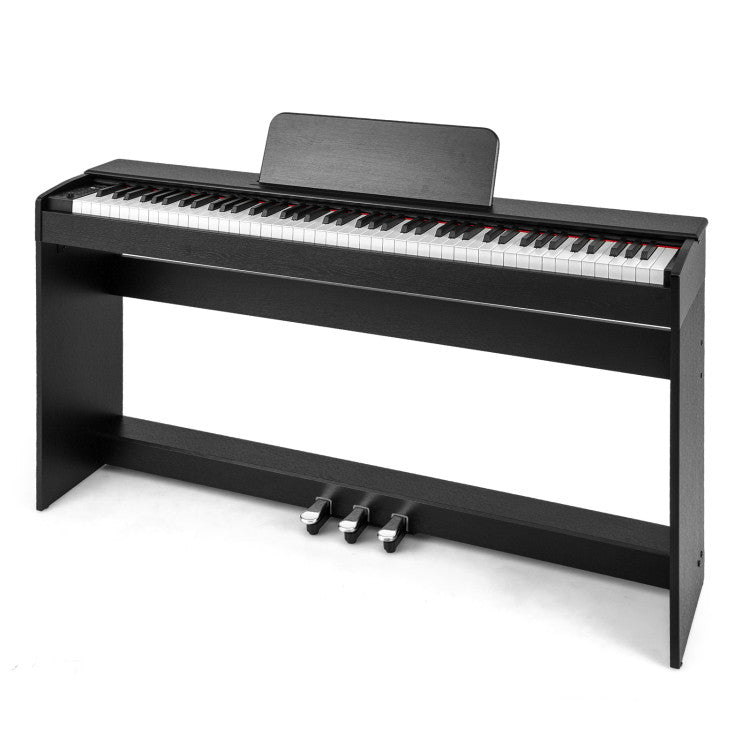 88-Key Hammer Action Weighted Keyboard with Furniture Stand