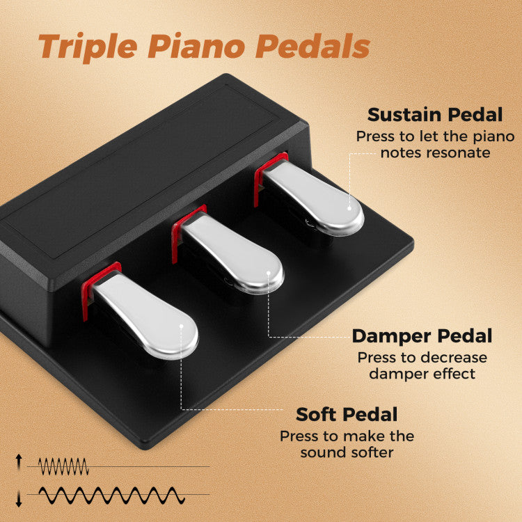 88-Key Keyboard Piano Set with Adjustable Stand