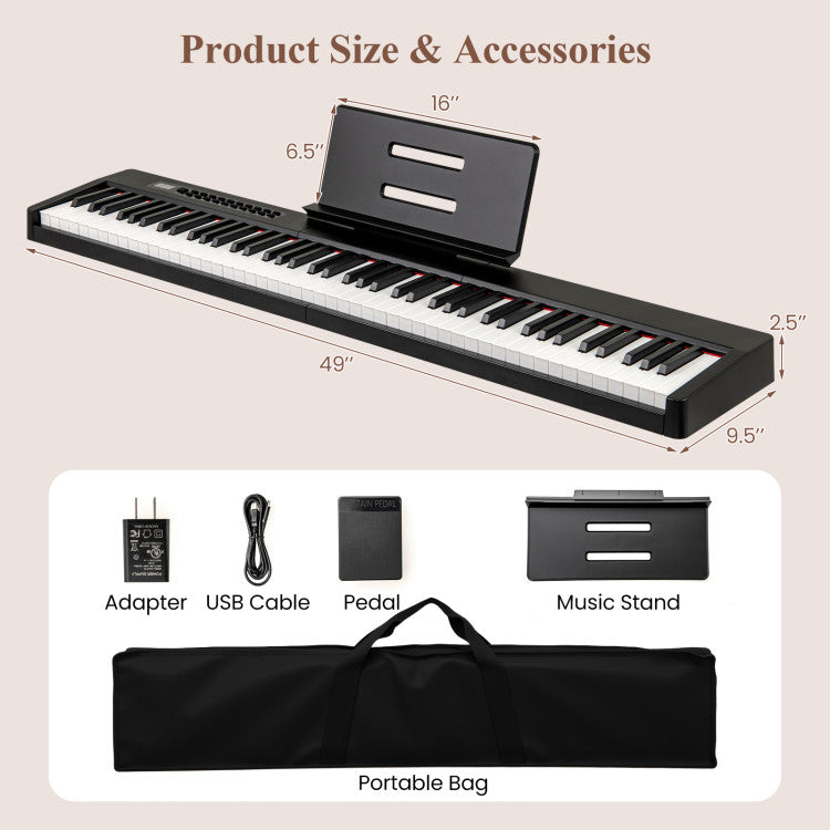 88 Keys Velocity-Sensitive Piano Keyboard with French DREAM Audio Source