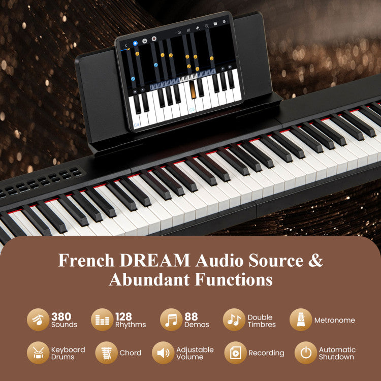 88 Keys Velocity-Sensitive Piano Keyboard with French DREAM Audio Source