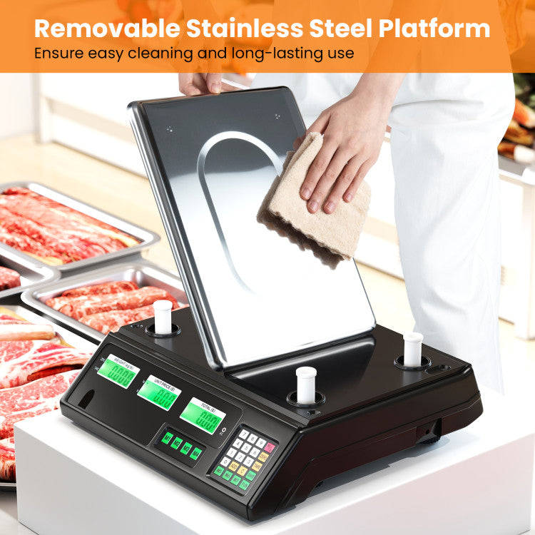 88lb Price Computing Scale Digital Commercial Food Scale with Counting Function