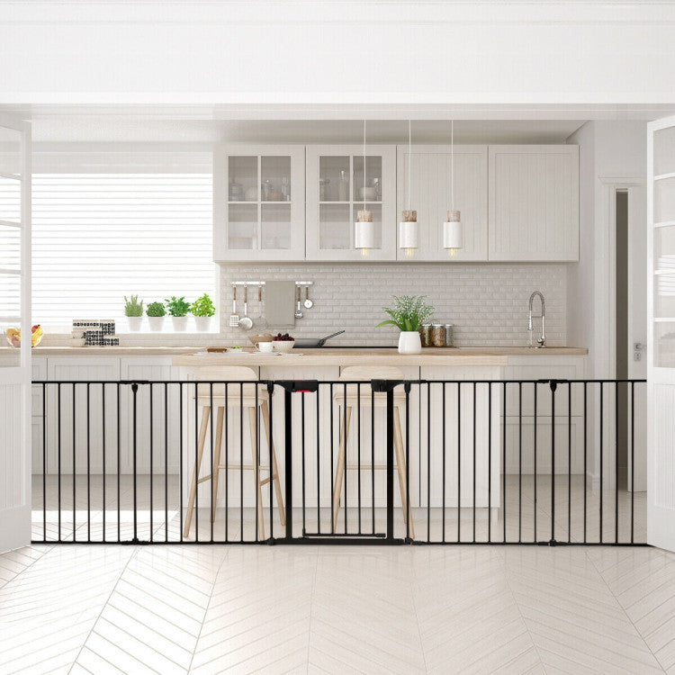 115 Inch Length 5 Panel Adjustable Wide Fireplace Fence