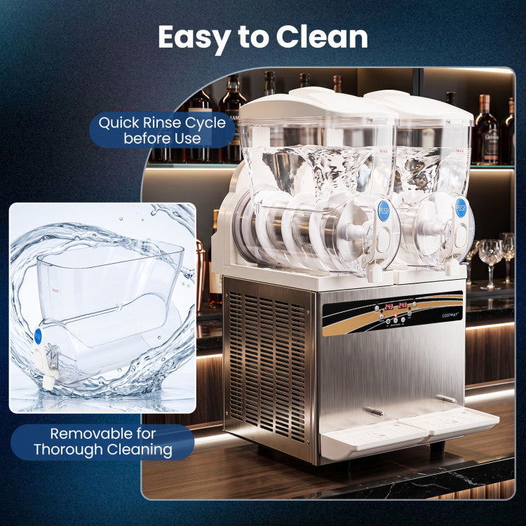 8 Gal Commercial Slushie Machine with LED Lights