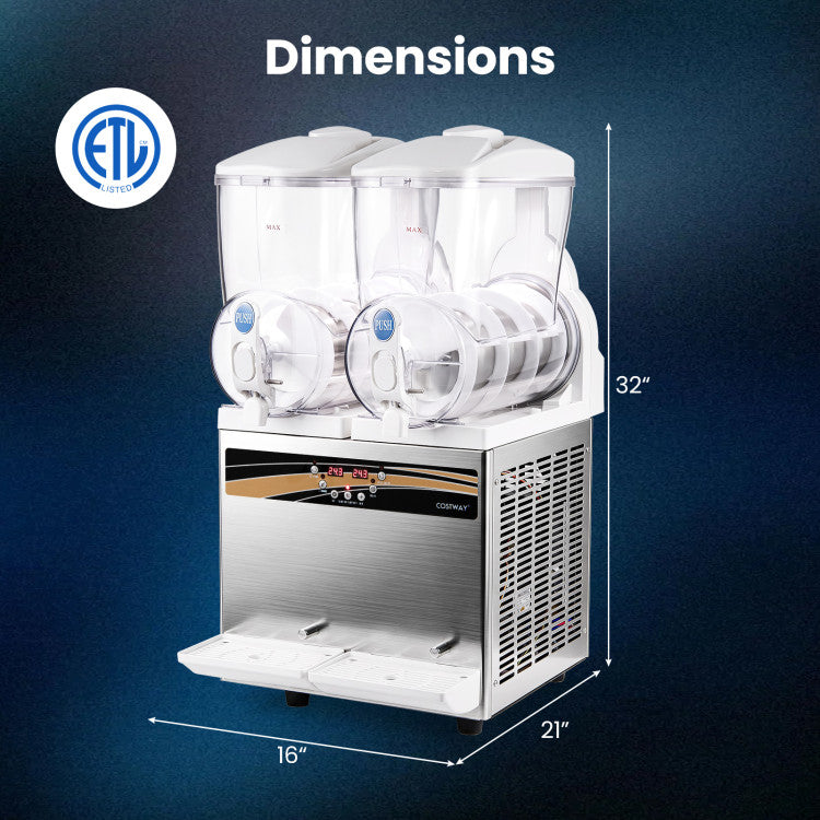 8 Gal Commercial Slushie Machine with LED Lights