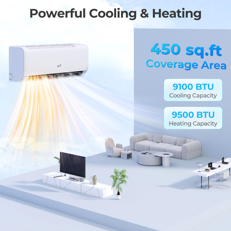 Airtural Series 9100 BTU 20.5 SEER2 WiFi Enabled Mini Split AC 115V Compatible with Alexa
