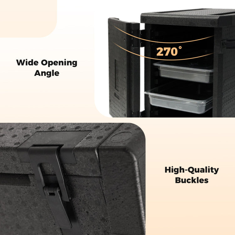 91 Qt Insulated Food Pan Carrier with Safety Buckles