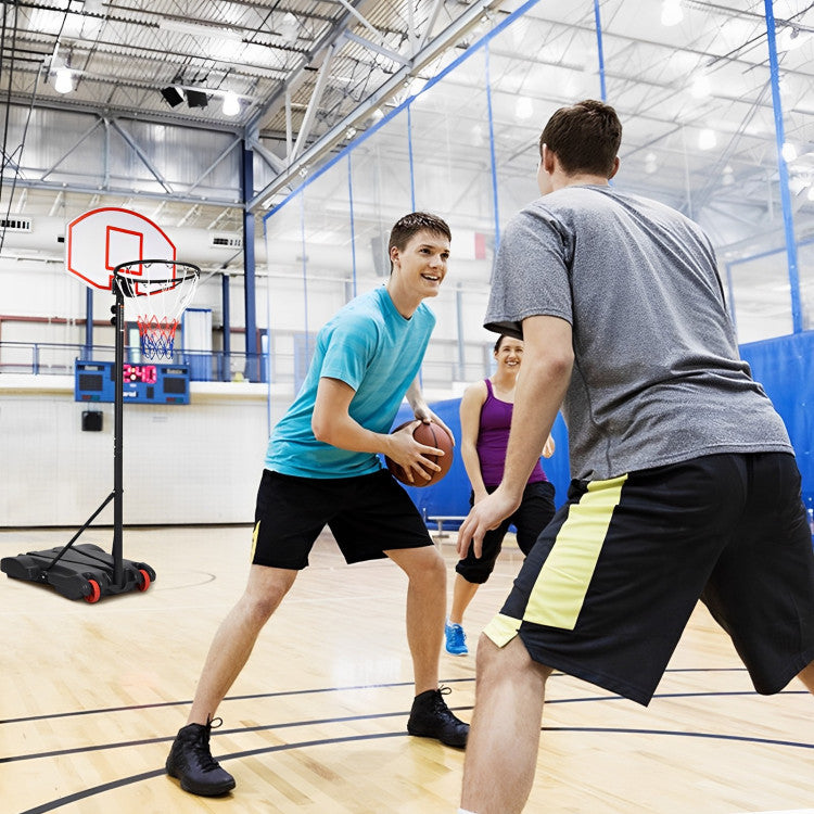 Adjustable Basketball Hoop System Stand with Wheels