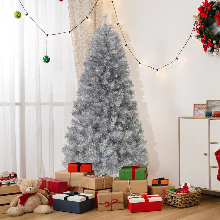 5/6/7 Feet Pre-Lit Artificial Christmas Tree Party Holiday Decoration