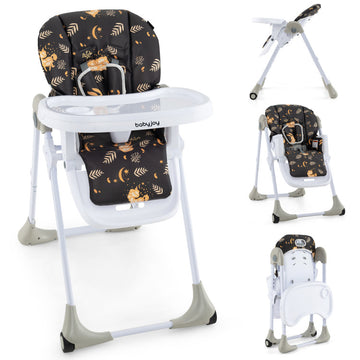 3-In-1 Convertible Baby High Chair with 7 Heights and Double Food Tray