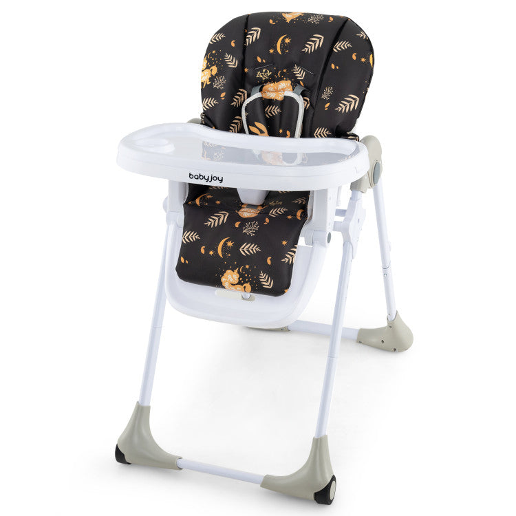 3-In-1 Convertible Baby High Chair with 7 Heights and Double Food Tray