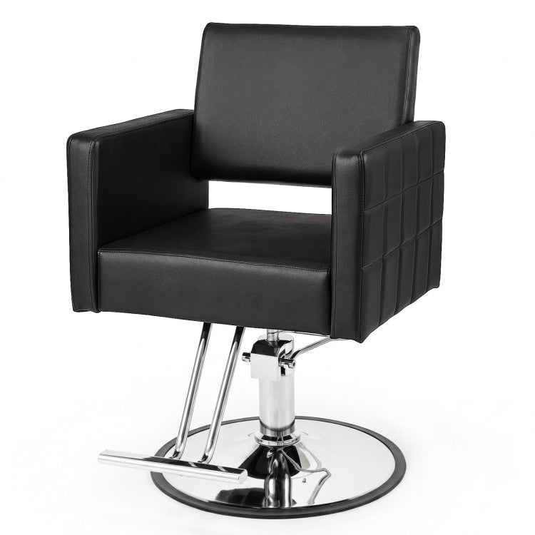 Barber Salon Chair Beauty Styling Chair with Hydraulic Pump and Adjustable Height 360°Swivel Spa Chair