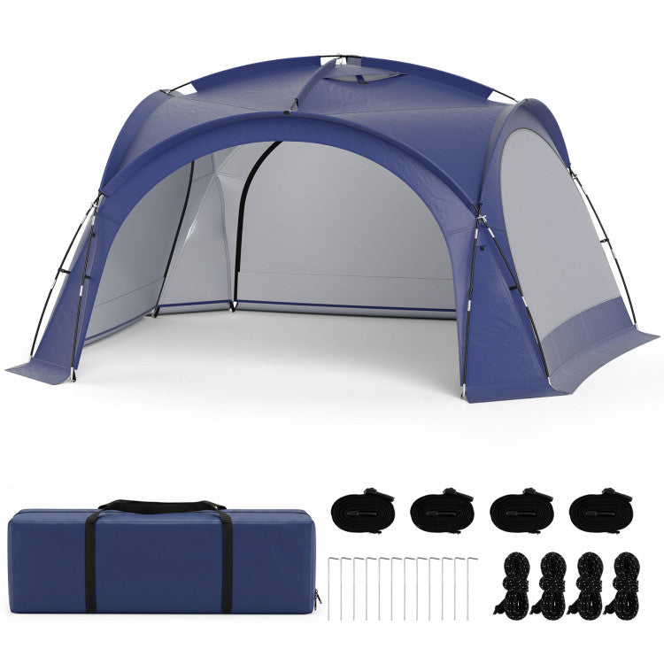 Beach Tent for 12-15 People Easy Setup Dome Canopy Tent with 4 Removable Zippered Sidewalls