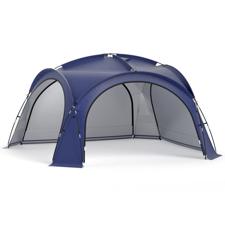 Beach Tent for 12-15 People Easy Setup Dome Canopy Tent with 4 Removable Zippered Sidewalls