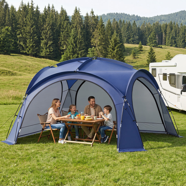 Beach Tent for 12-15 People Easy Setup Dome Canopy Tent with 4 Removable Zippered Sidewalls