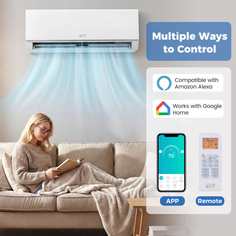 Blast Pro Series 12000 BTU 20 SEER2 208-230V Wifi Enabled Mini Split Air Conditioner and Heater