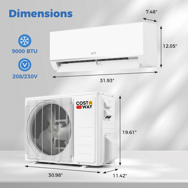 Blast Pro Series 9000 BTU 21 SEER2 208-230V Wifi Enabled Mini Split Air Conditioner and Heater