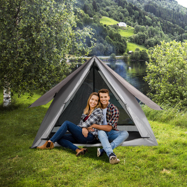 Pop-up Camping Tent for 2-3 People with Carry Bag and Rainfly for Backpacking Hiking Trip
