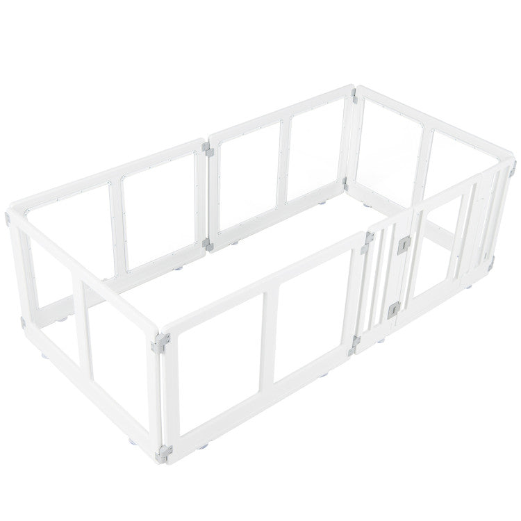 Clear Plastic Dog Playpen with Secure Locking Door