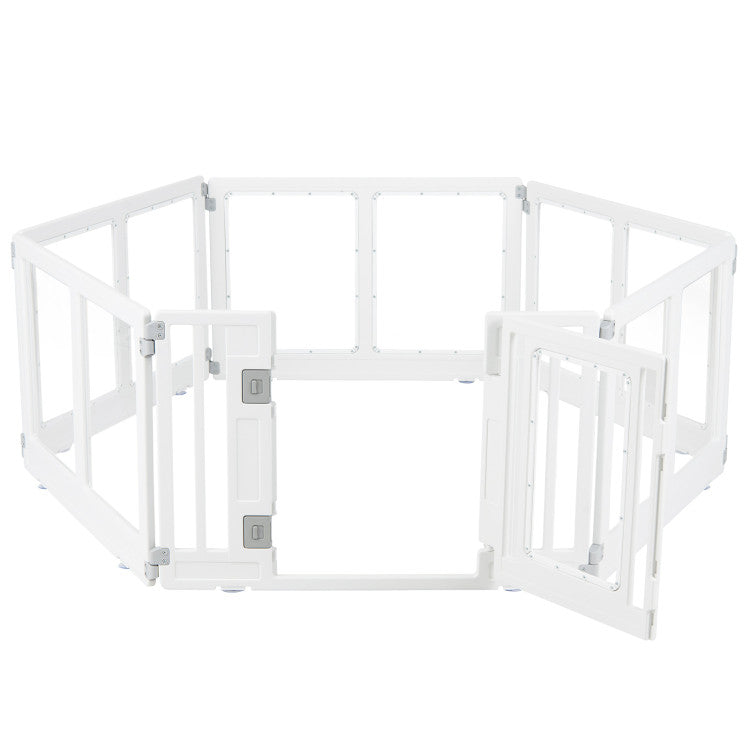 Clear Plastic Dog Playpen with Secure Locking Door