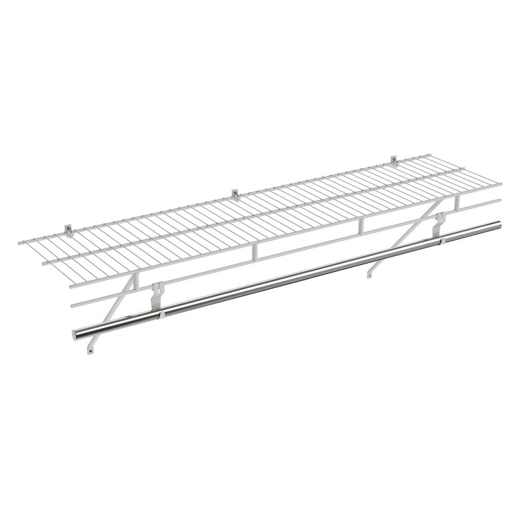 Closet Shelves Wall Mounted with Ventilated Metal Wire Shelving Kit