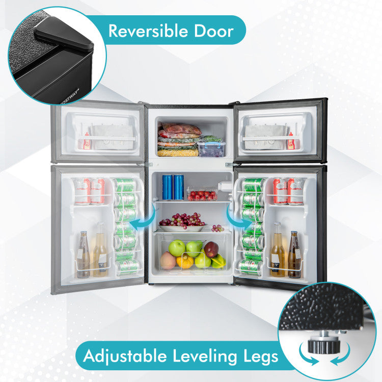 3.2 Cu. Ft Compact Mini Fridge with Adjustable Thermostat