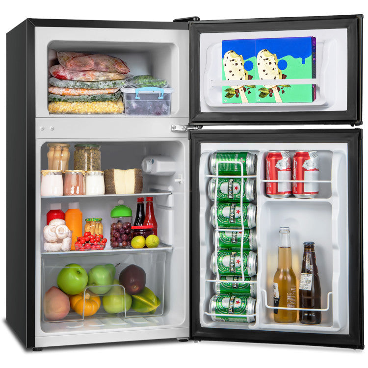 3.2 Cu. Ft Compact Mini Fridge with Adjustable Thermostat