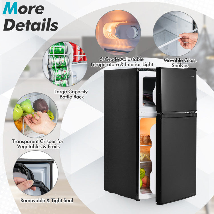 3.2 Cu. Ft Compact Mini Fridge with Adjustable Thermostat