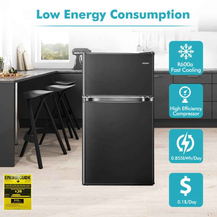 3.2 Cu. Ft Compact Mini Fridge with Adjustable Thermostat