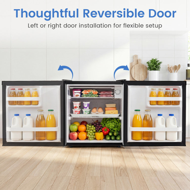 Compact Mini Fridge with 7-Level Adjustable Thermostat