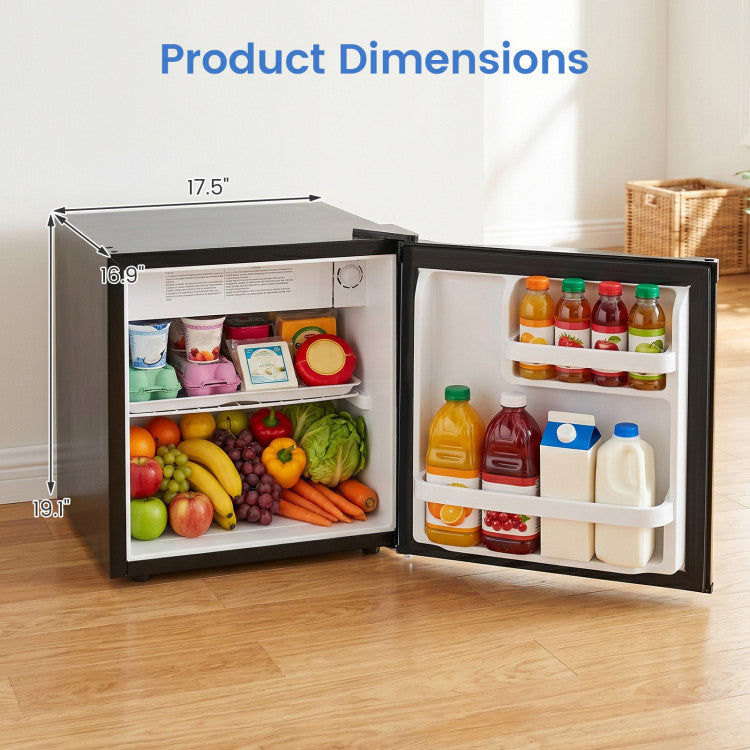 Compact Mini Fridge with 7-Level Adjustable Thermostat