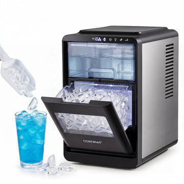 Crescent Ice Maker Countertop 26 Lbs/24H Ice Machine with 16 Crescent Cubes