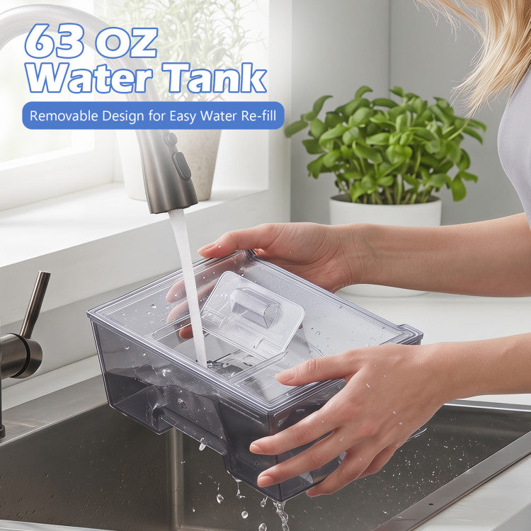 Crescent Ice Maker Countertop 26 Lbs/24H Ice Machine with 16 Crescent Cubes