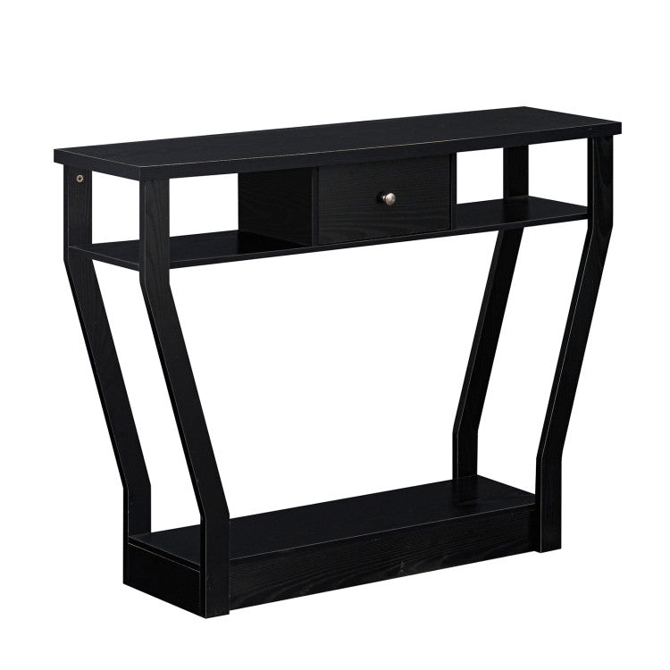 Console Hall Table with Storage Drawer and Shelf