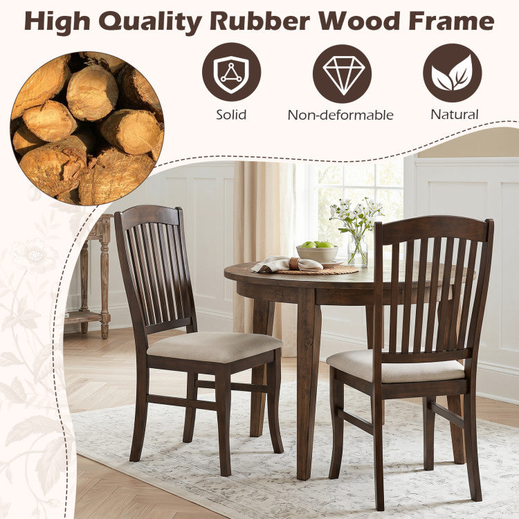 Dining Chairs Set of 2 Kitchen Side Chairs Mid-century Armless Dinette Chairs