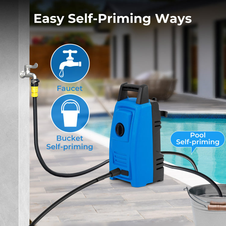 1900 PSI 1.8 GPM Electric Pressure Washer with 4 Quick Connect Nozzles